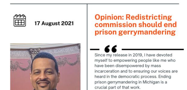 VAAC’s Danny Jones Published in Detroit News on Prison Gerrymandering