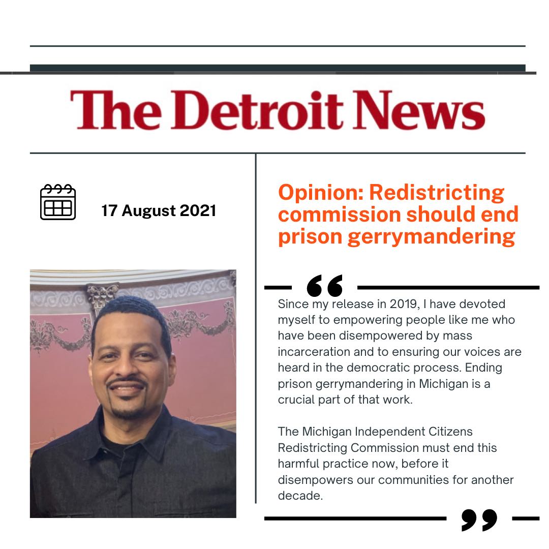 VAAC’s Danny Jones Published in Detroit News on Prison Gerrymandering