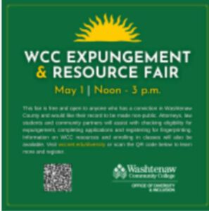 Expungement & Resource Fair Scheduled at Washtenaw Community College