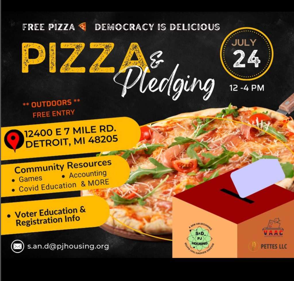 Pizza & Pledging Free Pizza Democracy is Delicious!