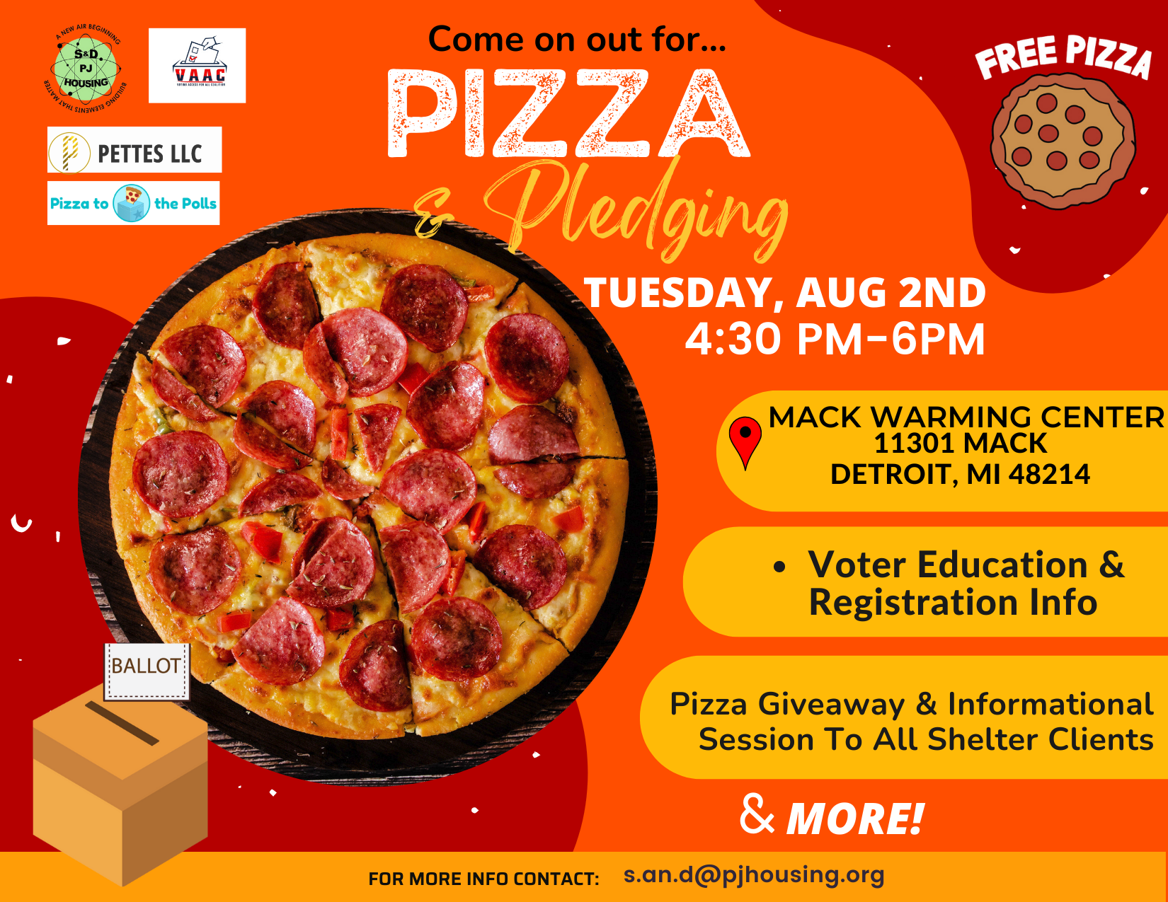 Pizza to the Polls Returns!