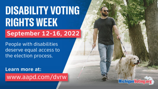 September 12-16 is Disability Voting Rights Week
