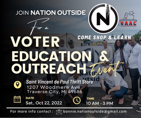 Voter Registration & Education with Nation Outside in Traverse City