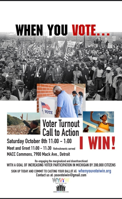 Voter Turnout Call to Action @ MACC Commons, Detroit