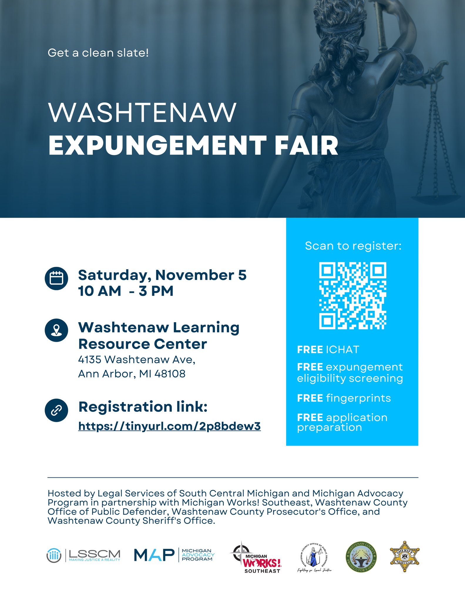 FREE full-service Washtenaw County Expungement Fair