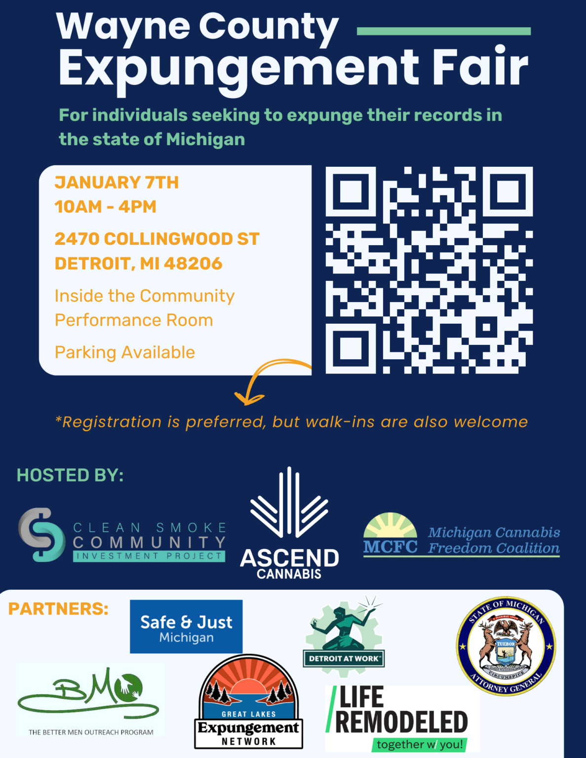 January 7th Expungement Fair in Detroit