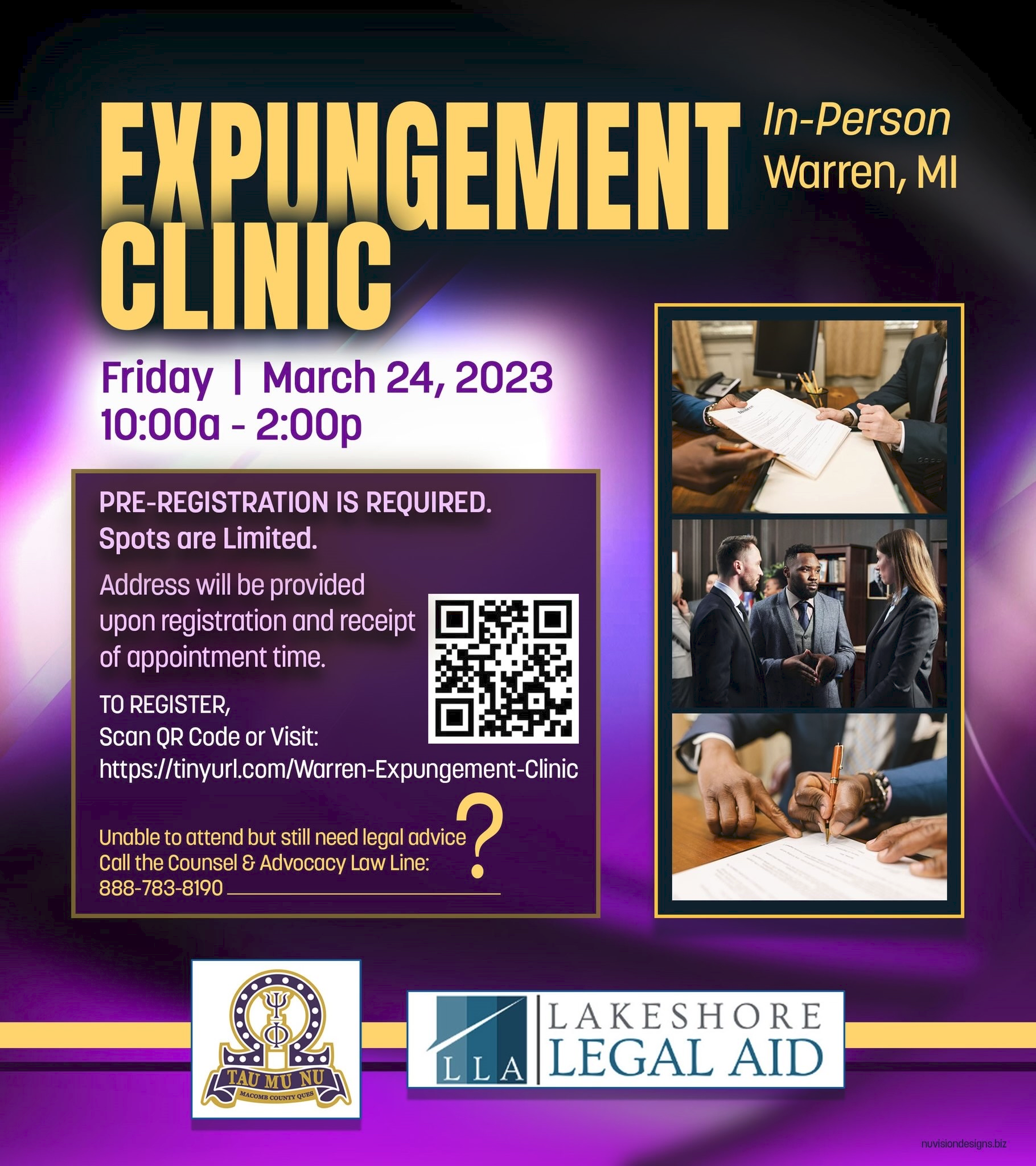 March 24, 2023 Expungement Clinic in Warren