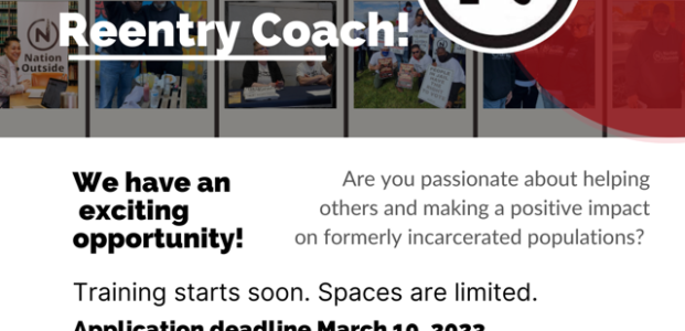 Become a Peer-Led Reentry Coach!