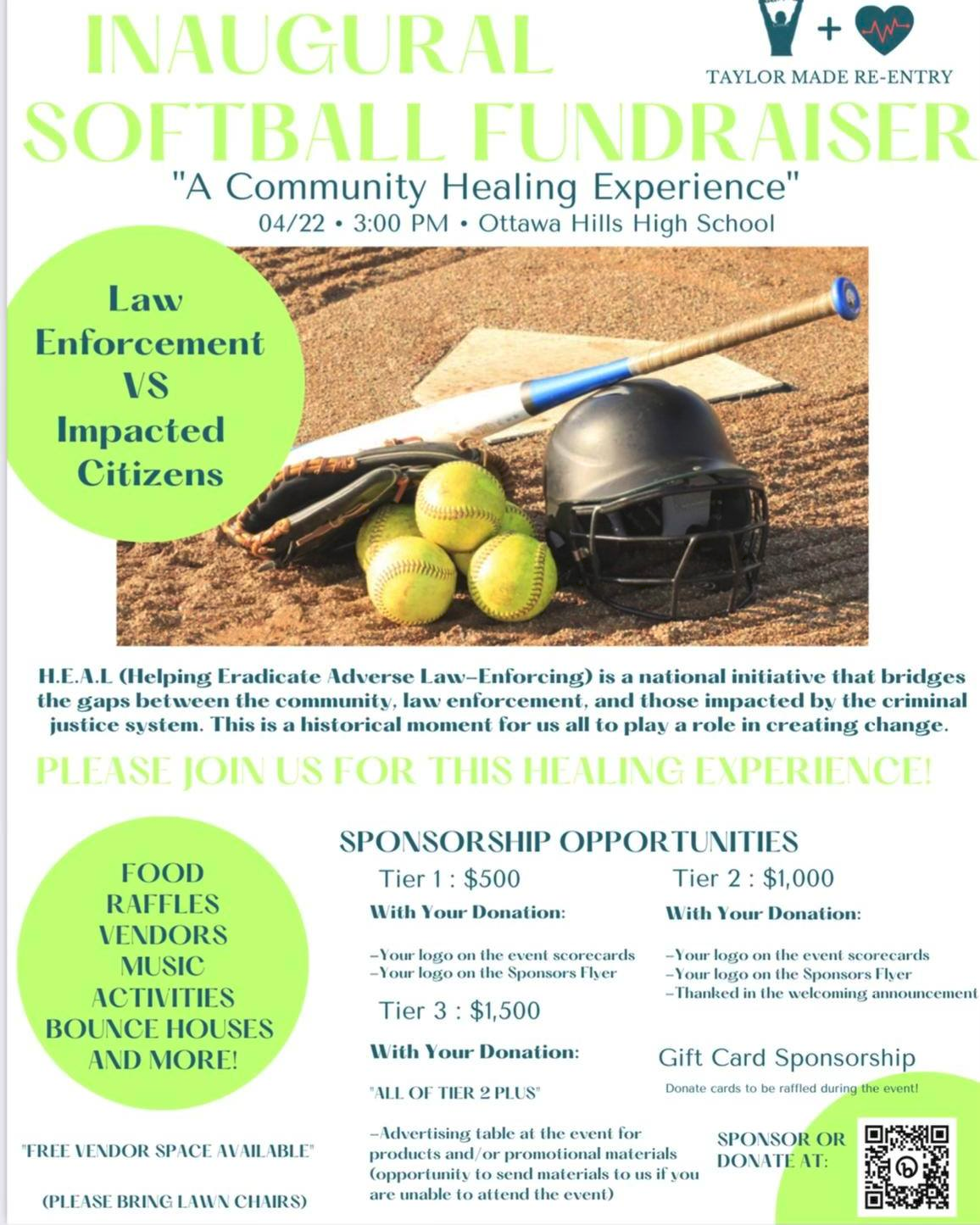 Inaugural Softball Fundraiser for Community Healing in Grand Rapids