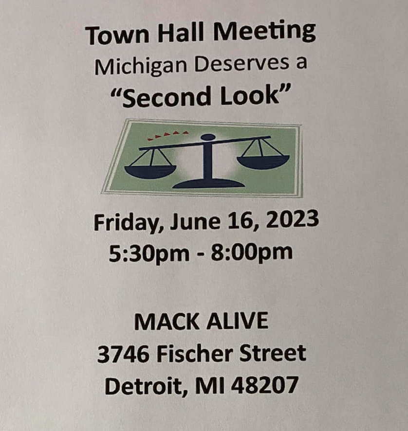 Second Chance Town Hall Set for June 16. 2023