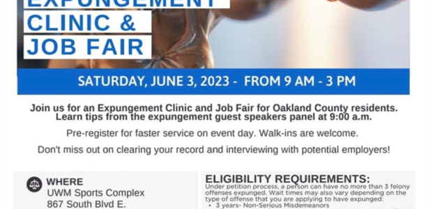 Expungment Clinic and Job Fair in Pontiac