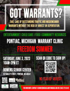 Warrant Clinic in Pontiac: Freedom Summer