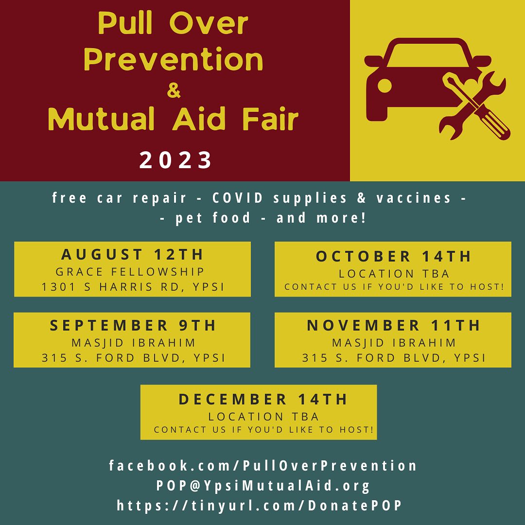 October 2023 Pull Over Prevention & Mutual Aid Fair
