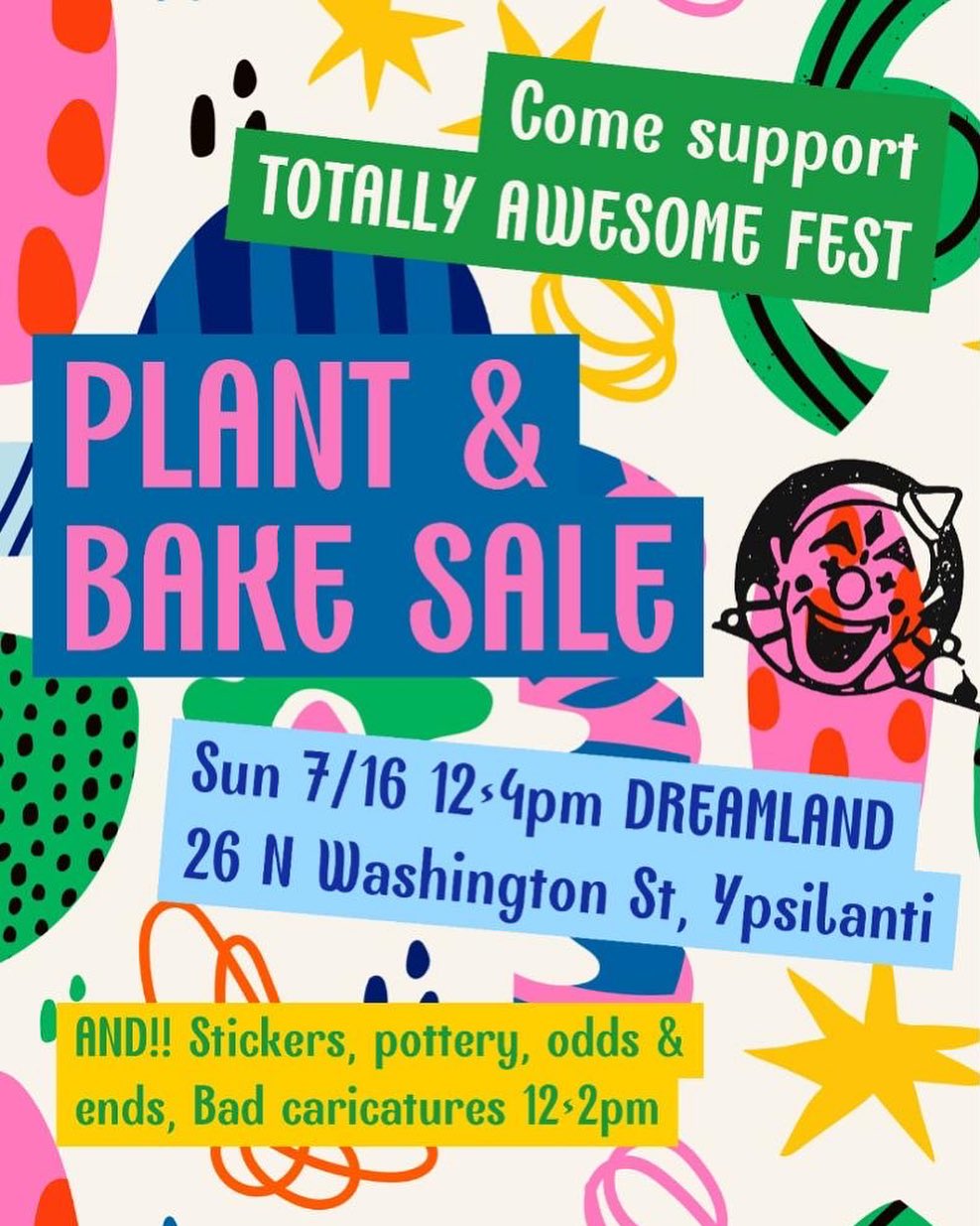 Totally Awesome Fest Plant & Bake Sale in Ypsi!