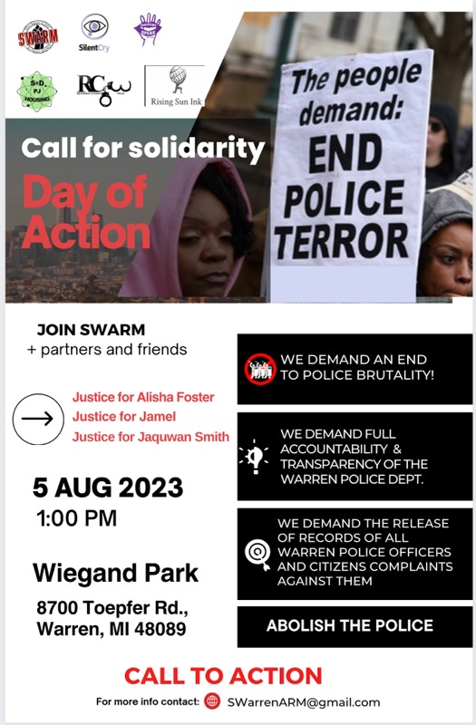 Call for Solidarity Day of Action with SWARM in Warren