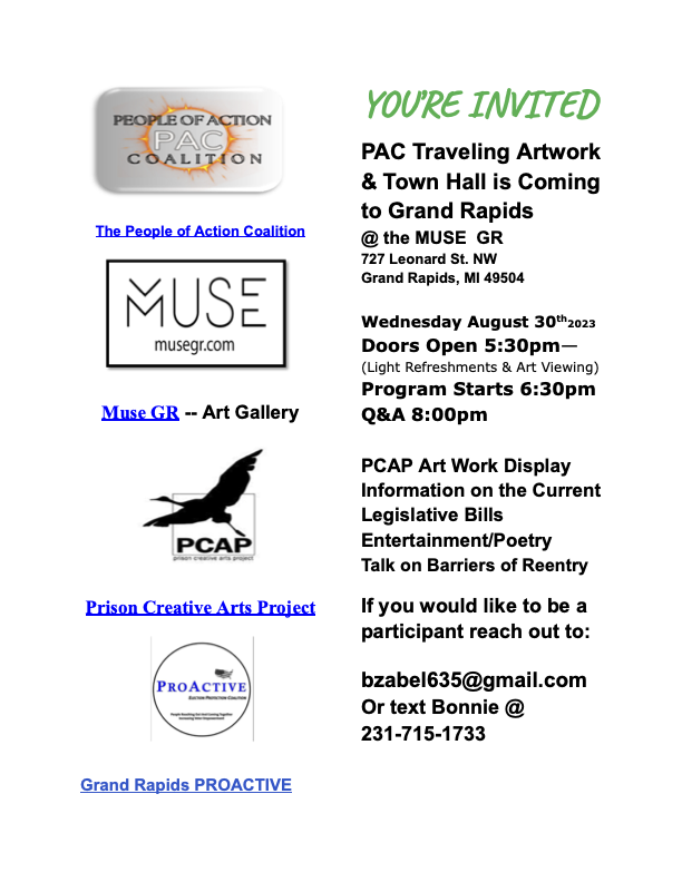 PAC Traveling Artwork & Town Hall in Grand Rapids