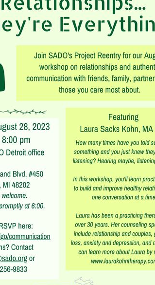 SADO's Project Reentry August workshop