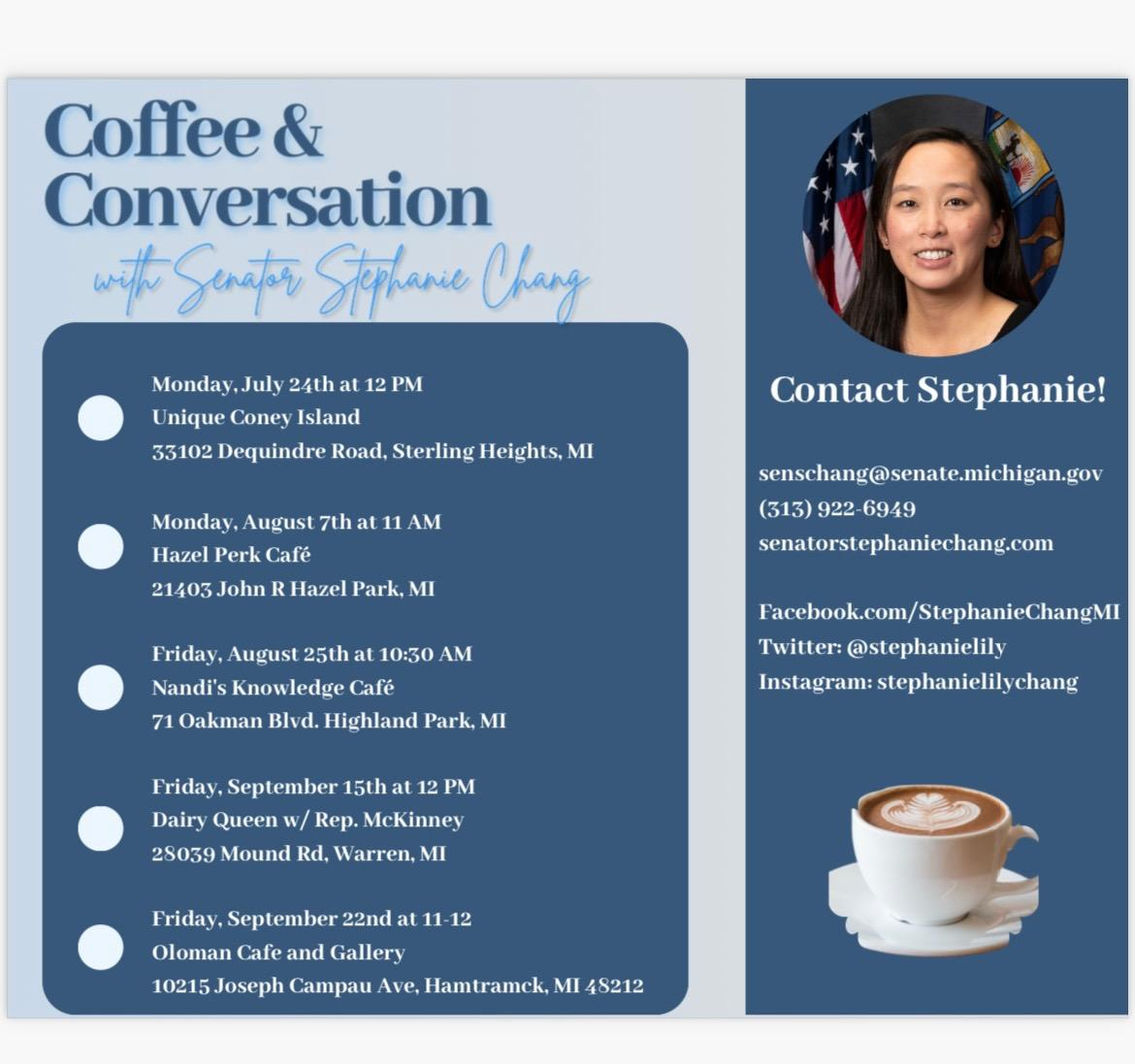 Coffee & Conversation with Senator Stephanie Chang