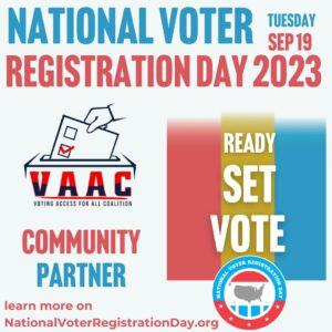 National Voter Registration Day is September 19, 2023