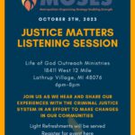 JUSTICE MATTERS LISTENING SESSION w/ MOSES