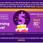 Detroit Disability Power Biannual Meeting & 5th Birthday Bash