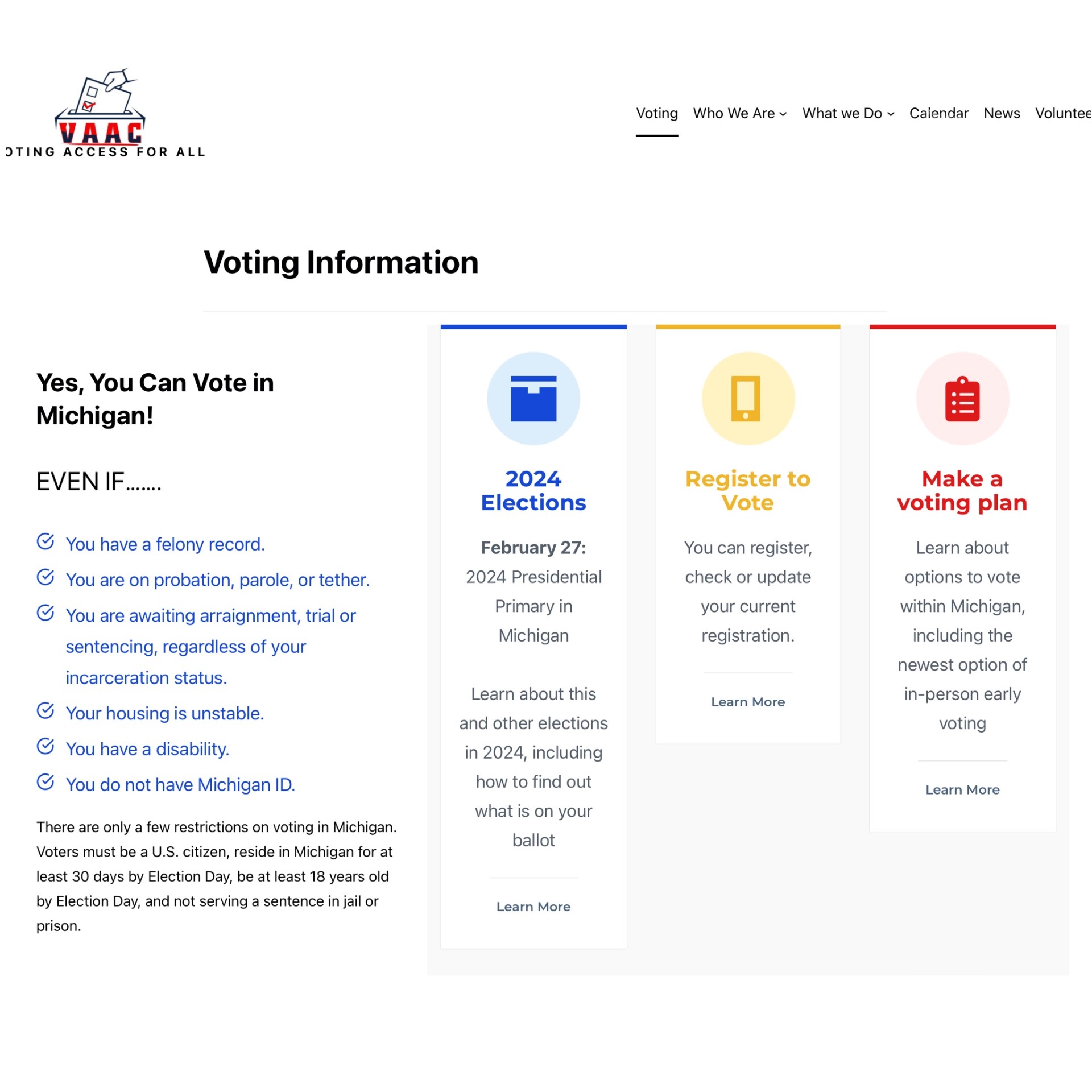 VAAC Voting Page Updated with 2024 Election Information