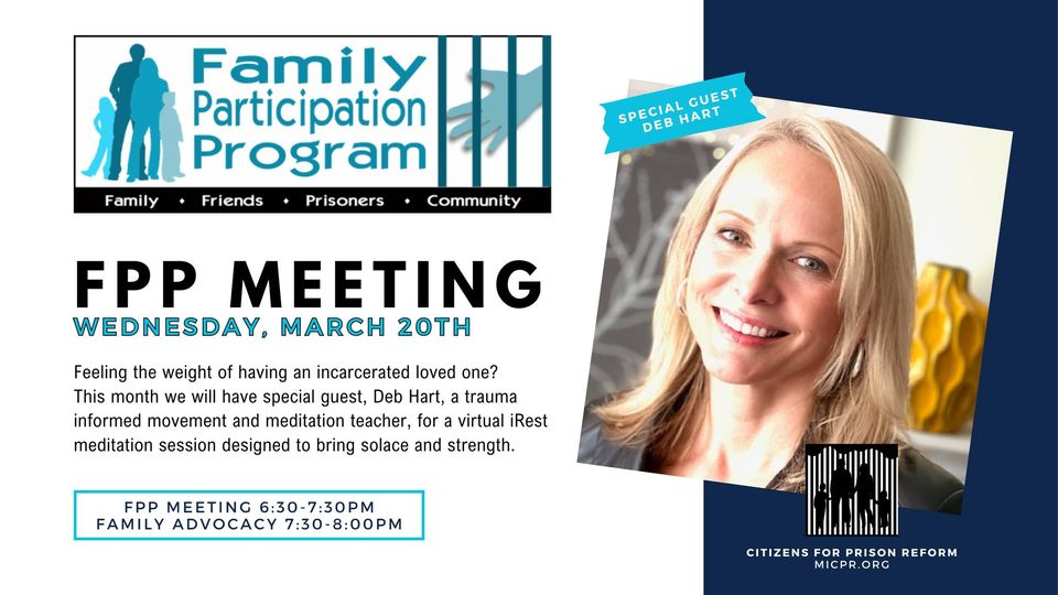 FPP (Family Participation Program) Virtual Meeting with guest, Deb Hart