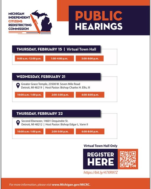 Public Hearings - Michigan Independent Citizens Redistricting Committee