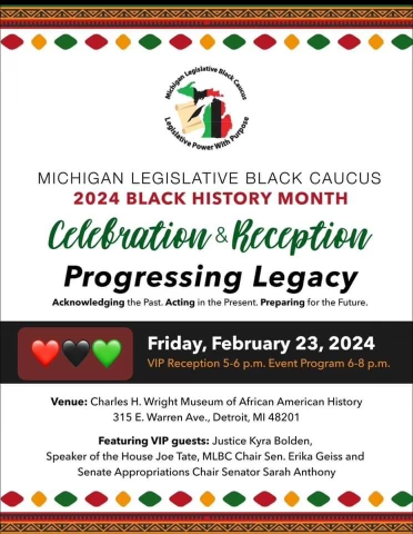 Michigan Legislative Black Caucus 2024 Black History Month Celebration & Reception: Progressing Legacy