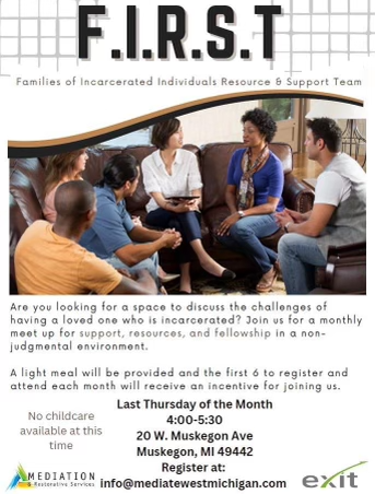 F.I.R.S.T. (Families of Incarcerated Individuals Resource & Support Team) Monthly Meeting