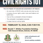 Civil Rights 101 Including Voter Education in Detroit