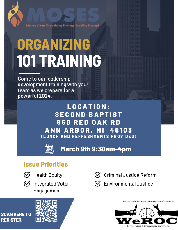 MOSES/WEROC Organizing 101 Leadership training