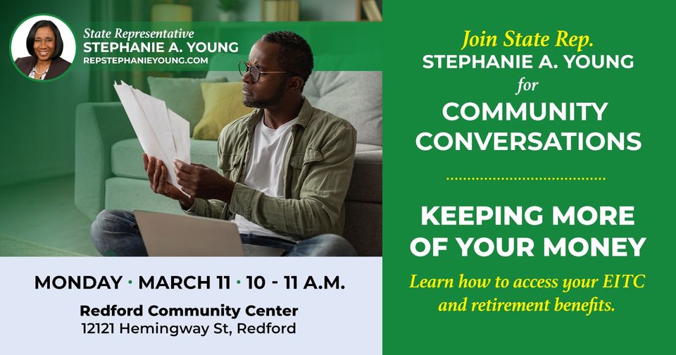 Rep. Stephanie A. Young March Community Conversation: Keep More of Your Money