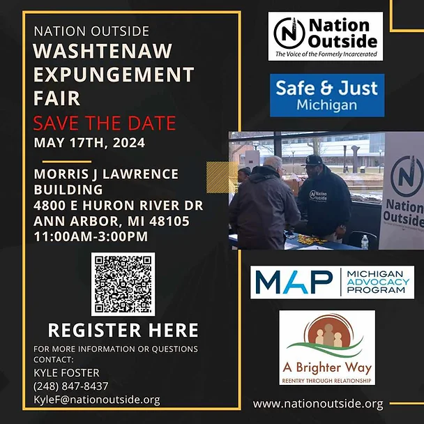 Information for Washtenaw County Expungement Fair on May 17, 2024