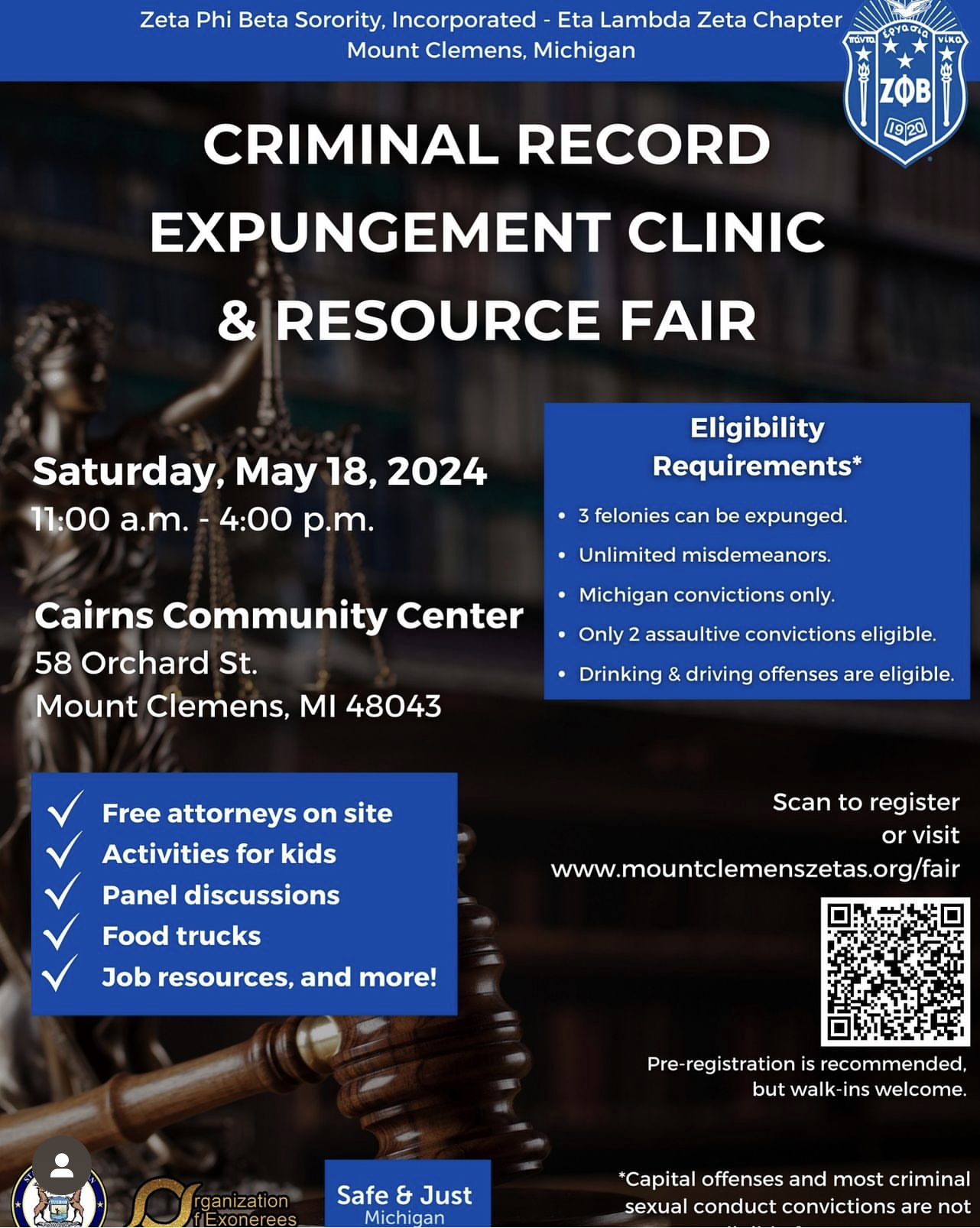 CRIMINAL RECORD EXPUNGEMENT CLINIC & RESOURCE FAIR