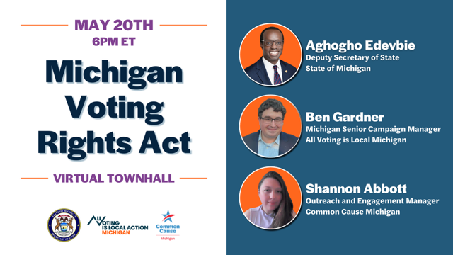 Michigan Voting Rights Act TOWNHALL (virtual)