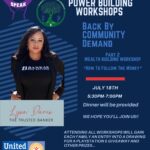 Voting & Community Power Building Workshops, Part 3: Wealth Building Workshop