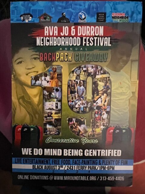 Ava Jo & Durron Neighborhood Festival Annual Backpack Giveaway