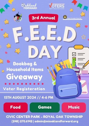 3rd Annual F.E.E.D. Day: Bookbag & Household items giveaway