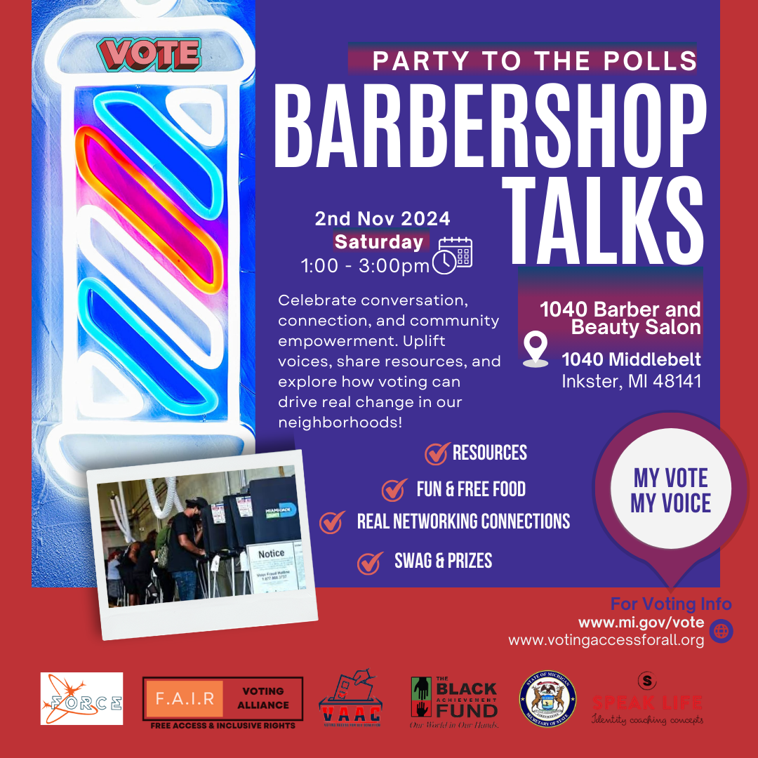 More Party to the Polls Barbershop Talks Announced!