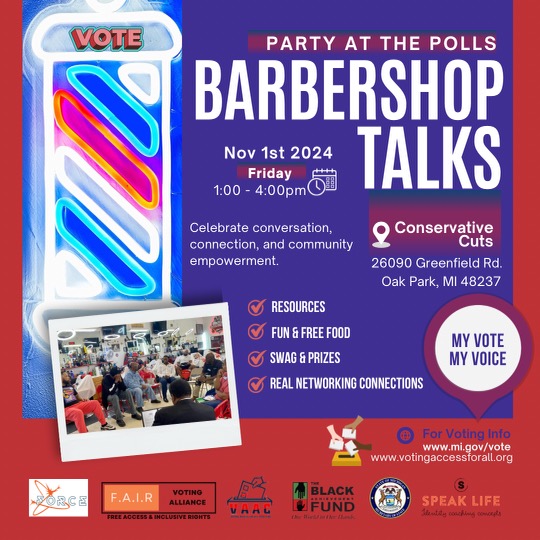 Barbershop Talks! Party at the Polls in Oak Park