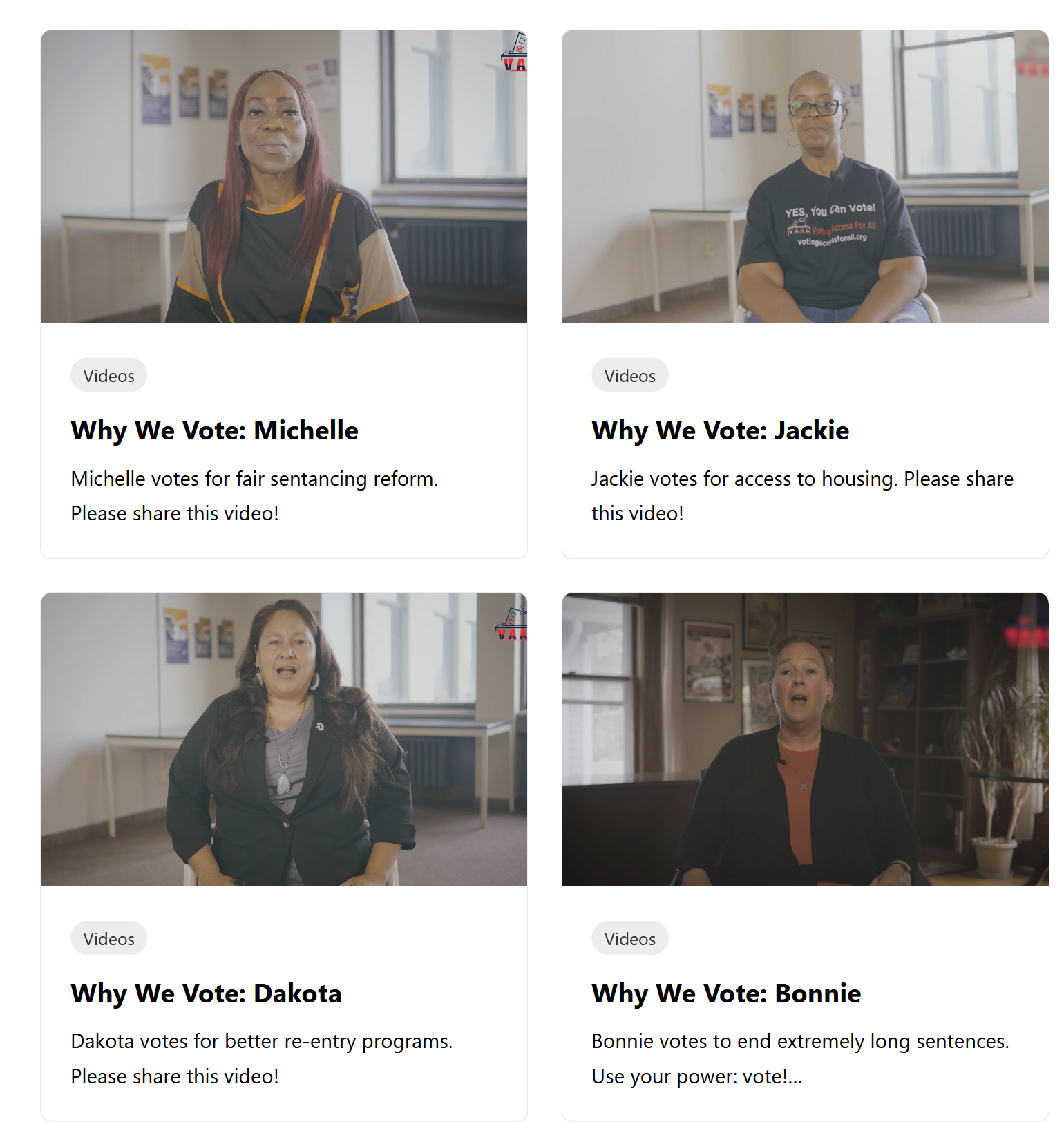 VAAC Call to Action: Promote Our “Why I Vote” Video Series to your Networks