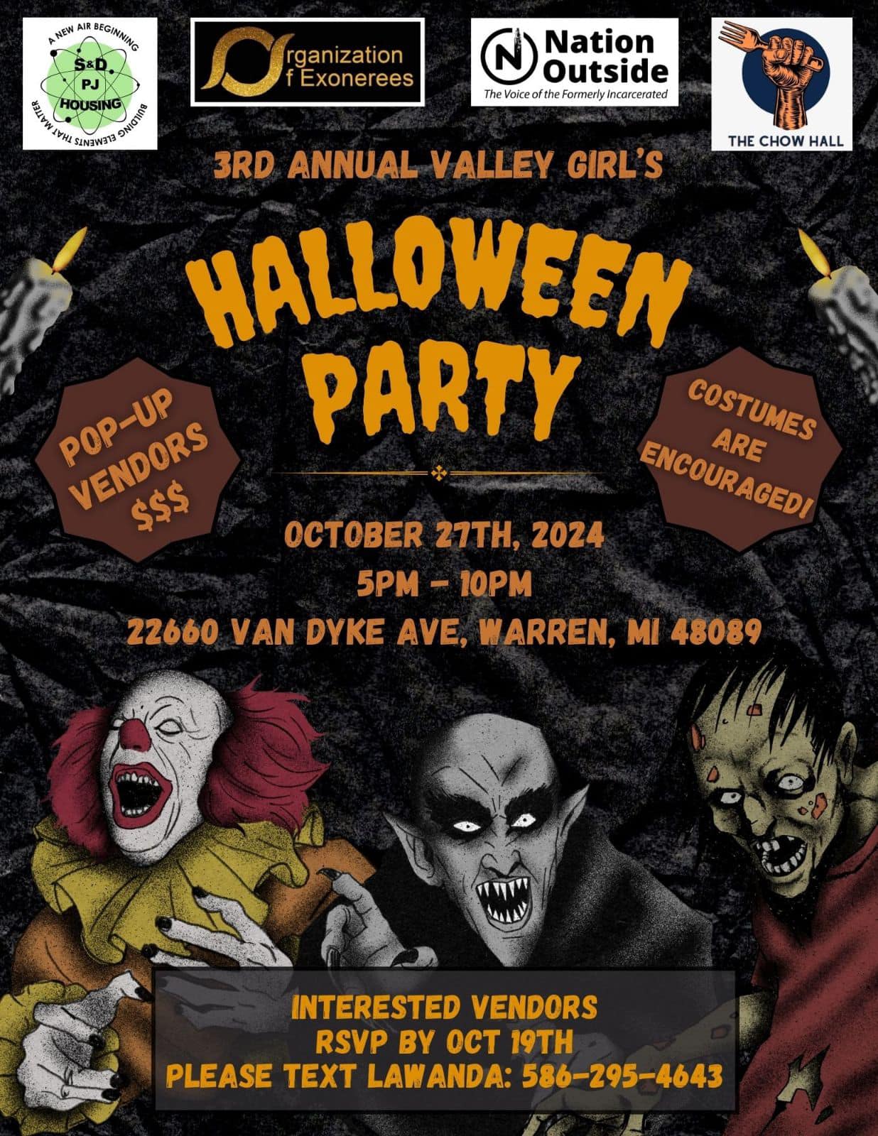 3rd Annual Valley Girls Halloween Party