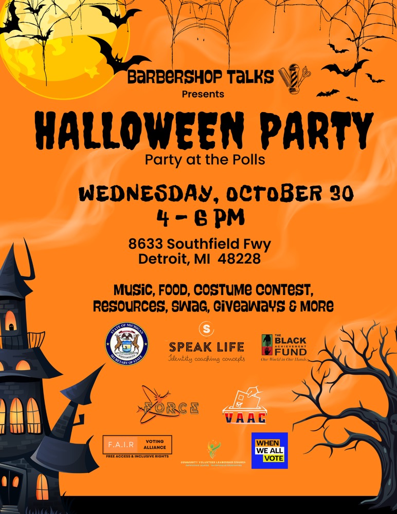 Barbershop Talks presents Halloween Party at the Polls- Detroit