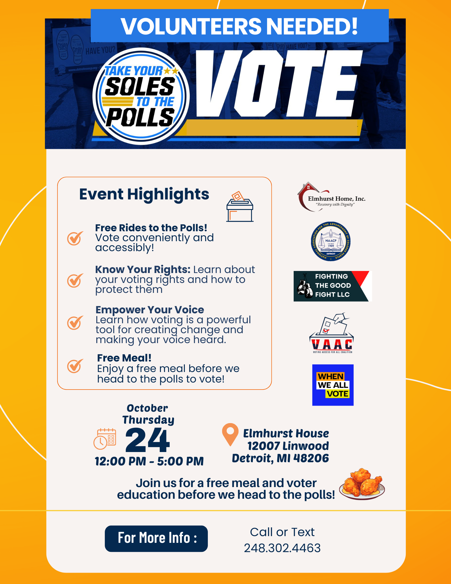 Soles to the Polls, a Party to the Polls Voting Party!