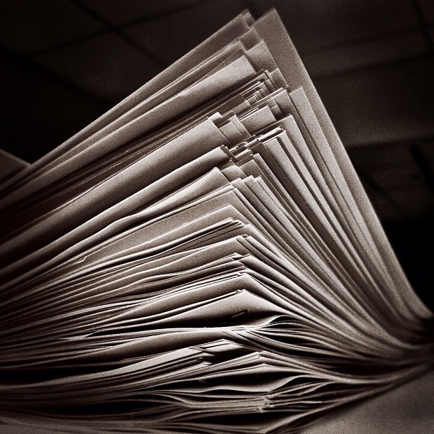 a stack of paper