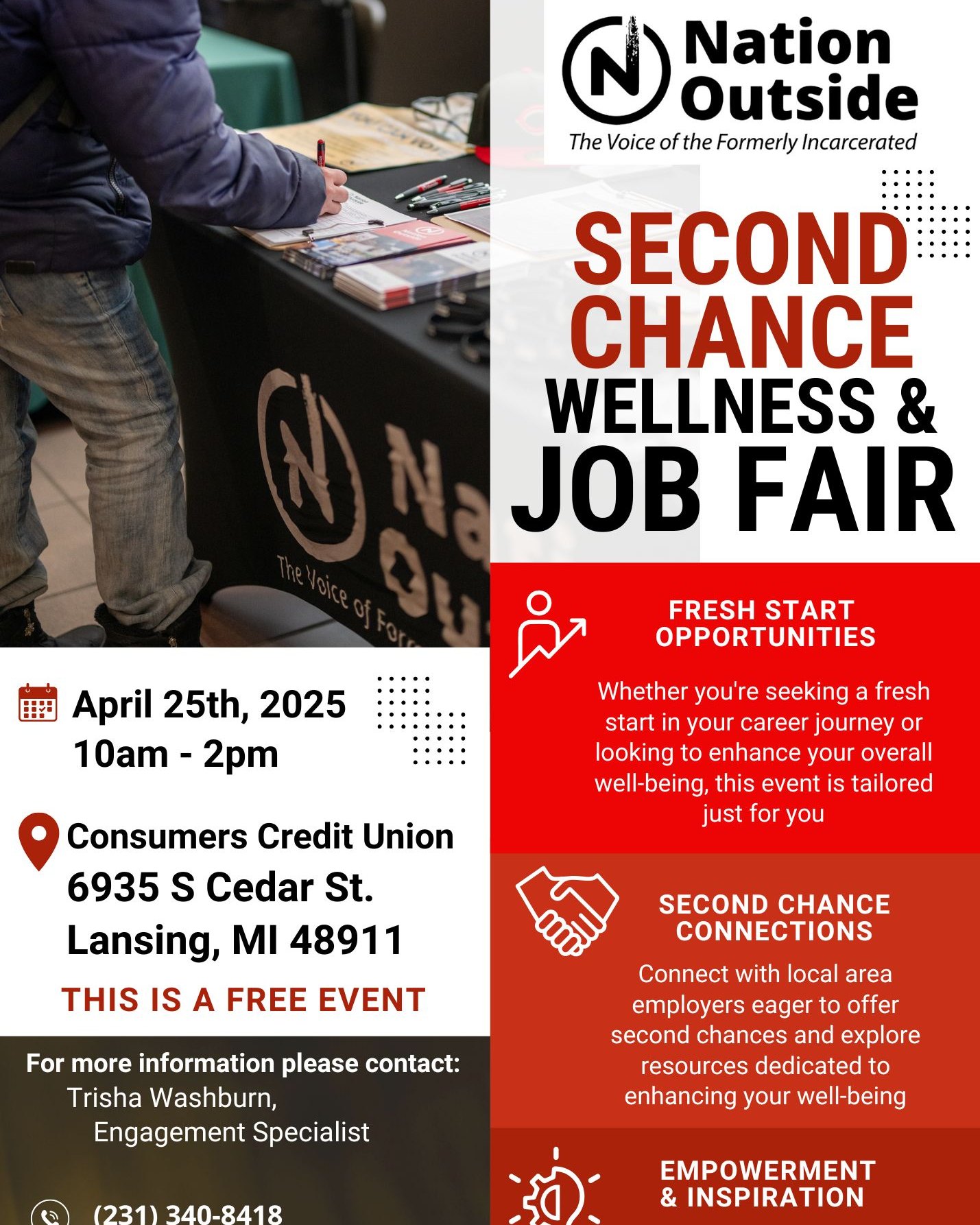 Second Chance Wellness & Job Fair - Nation Outside Lansing Meeting