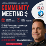 VAAC Friday Community Meetings: Jail Voting in Focus