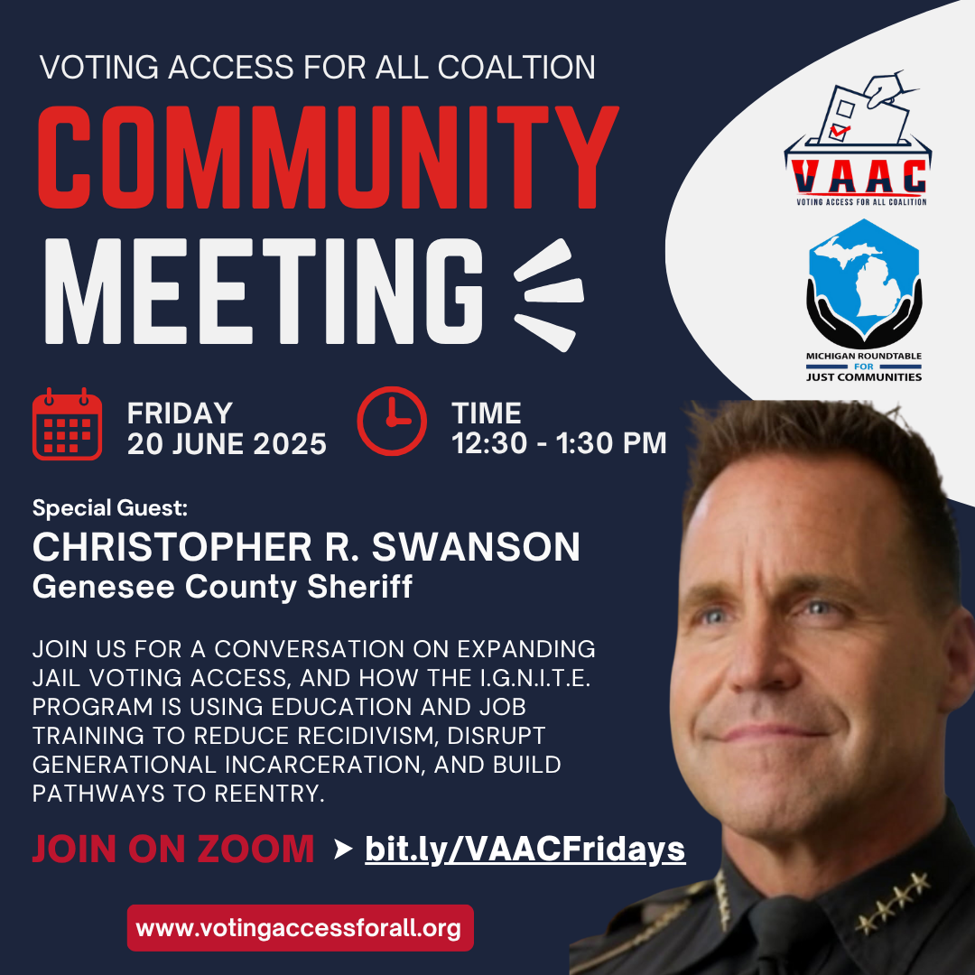 VAAC Friday Community Meetings: Jail Voting in Focus