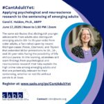 #CantAdultYet: Applying psychological and neuroscience research to the sentencing of emerging adults